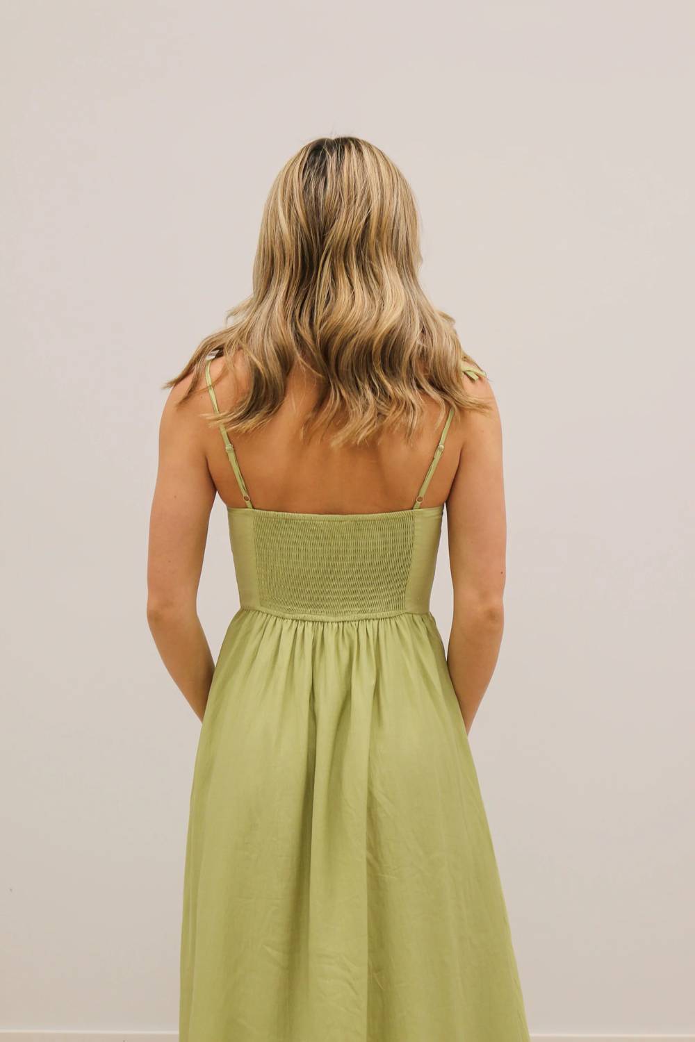 Blu Pepper - Beth Bow Strap Detail Tank Midi Dress