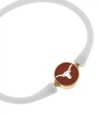 Canvas Style - Women's Texas Longhorns Enamel Silicone Bali Bracelet
