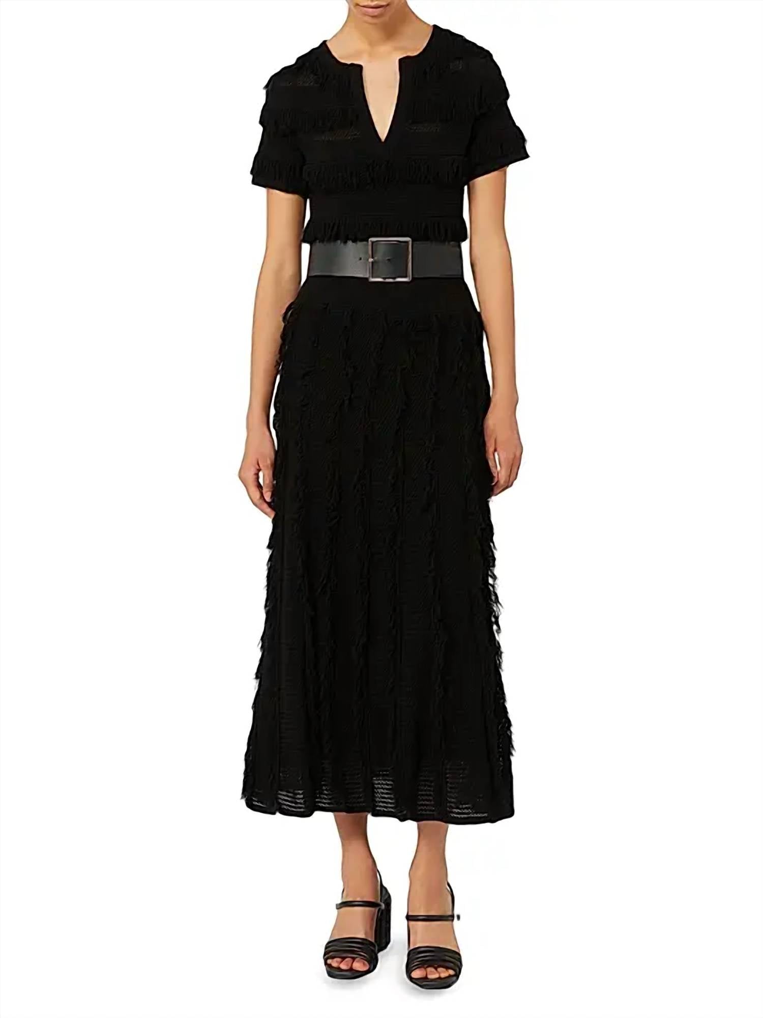 Maxmara - Patterned Viscose Yarn Dress