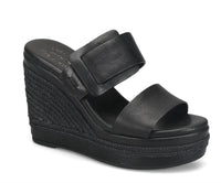 KORK-EASE Women's Raya Espadrille Wedge in black - women's sandal