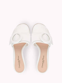 Gianvito Rossi - Women's Leather Buckle Flat Slide Sandals