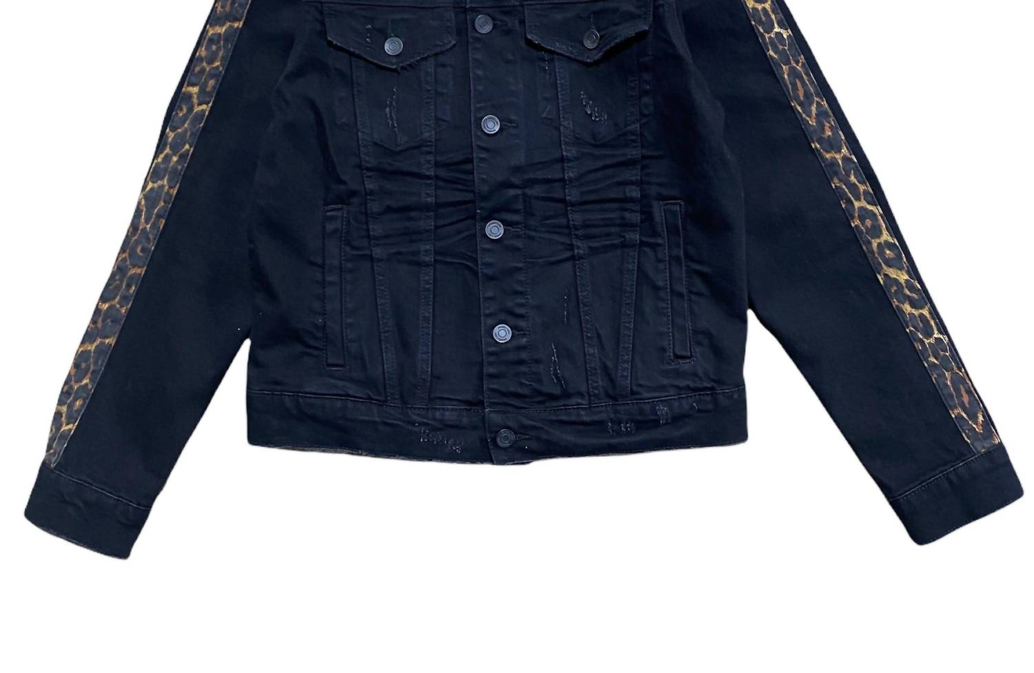 Embellish - Men's Leopard Print Sleeve Jacket