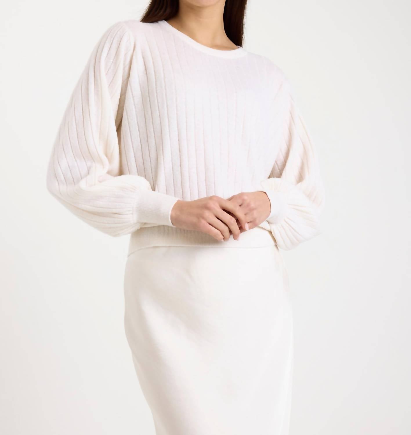 Brodie Cashmere - Pixie Ribbed Cashmere Crewneck Top