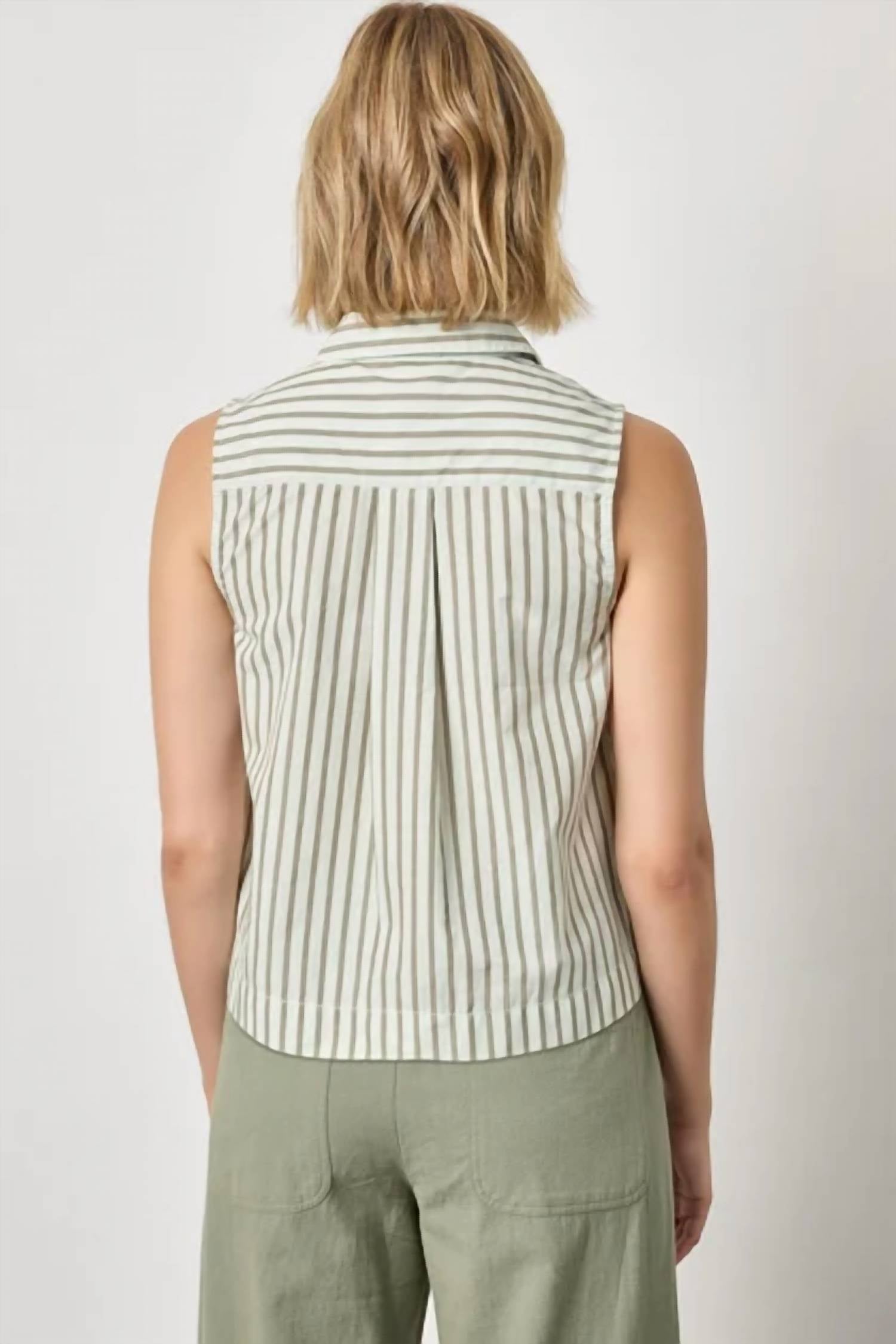 Lilla P - Cotton Yarn-Dyed Poplin Sleeveless Shirt