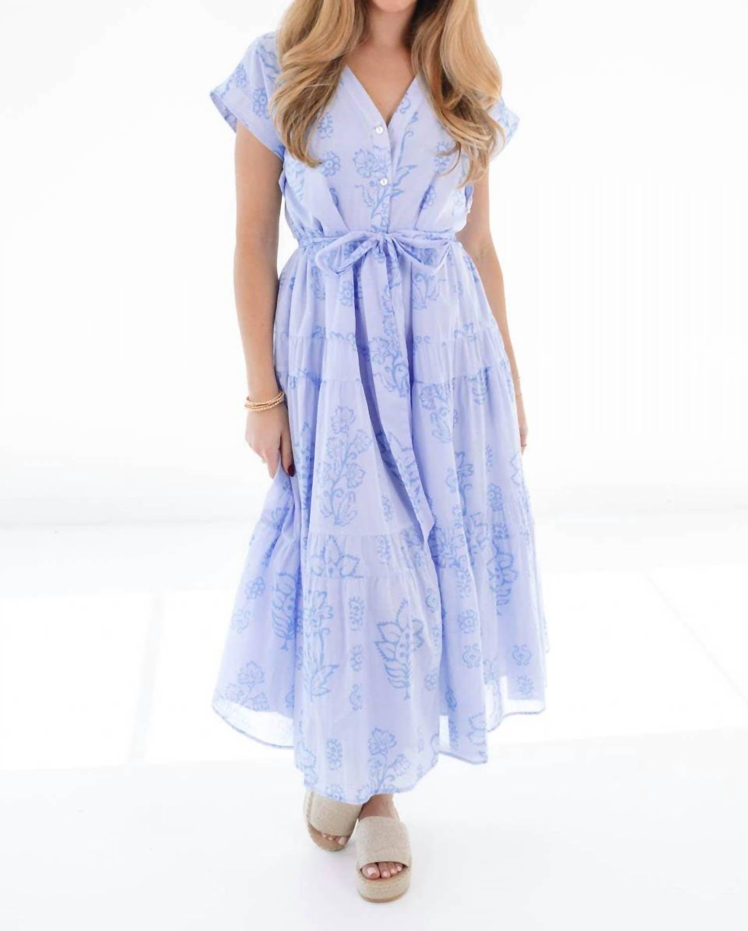 J.Marie - Sienna V-neck Button Up Midi Dress