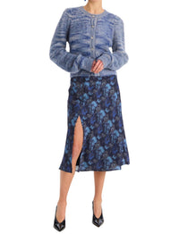 ALLISON NEW YORK Reese Midi Slip Skirt in midnight floral - women's skirt - view 5