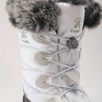 Kamik - Women's Momentum3 Pull On Rounded Toe Waterproof Fur Trim Ankle Snow Boots