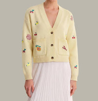 525 America - Blythe Fruit Embroidered Cardigan