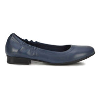 the walking cradle co. Women's Tess Comfort Ballet Flats in navy mestico - women's flats - detail view