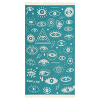 Sun Of A Beach - Electric Eyes Feather Beach Towel