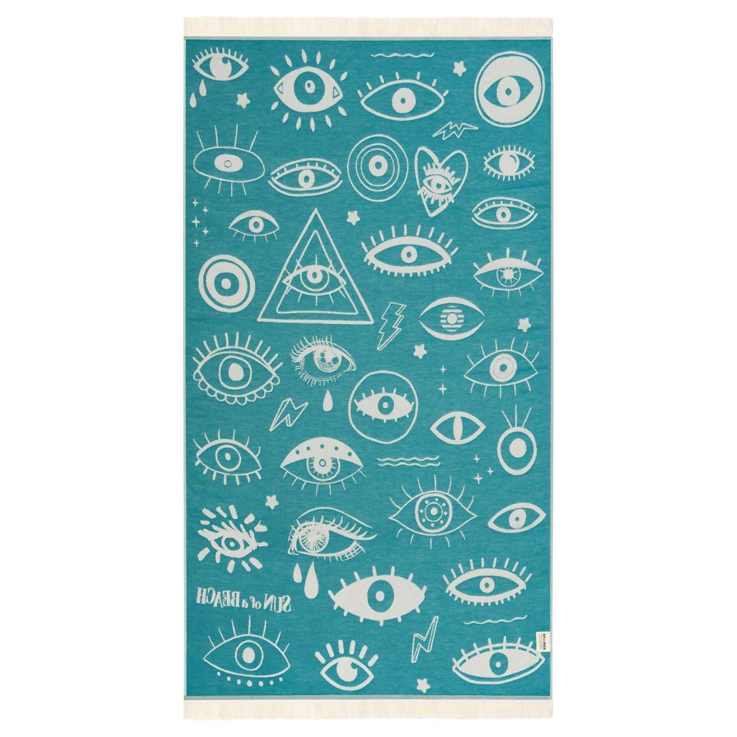 Sun Of A Beach - Electric Eyes Feather Beach Towel