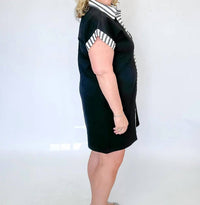 She + Sky - Striped Accent Dress