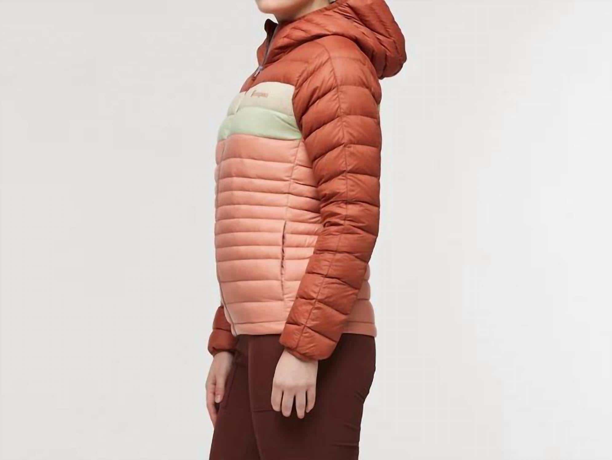 cotopaxi Women's Fuego Down Hooded Jacket in faded brick clay - women's top - alternate view