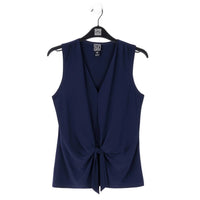 Clara Sun Woo - Sleeveless Front Tie Soft Knit Top