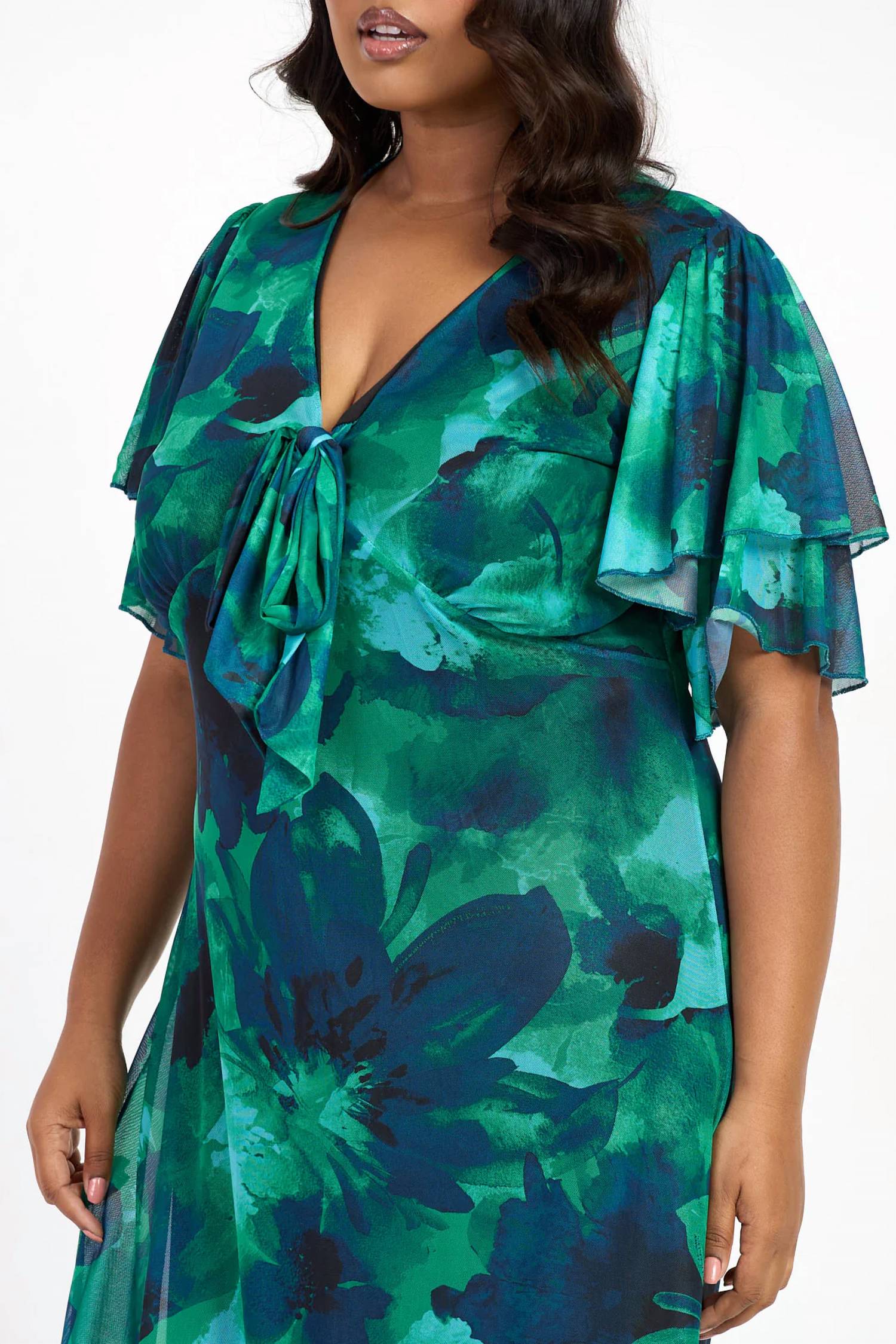 Fashion Szn Curve - Flutter Sleeve Dress - Plus