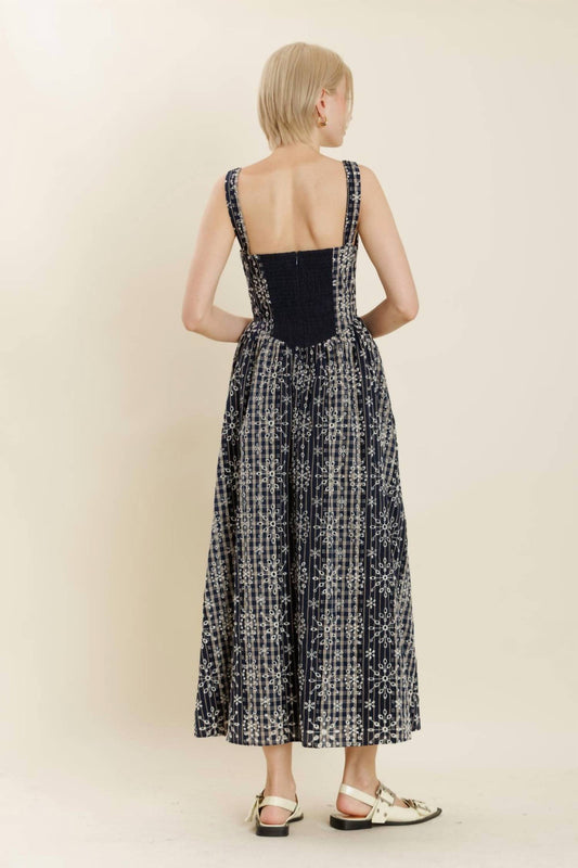 Aureum - Good Things To Come Embroidered Midi Dress
