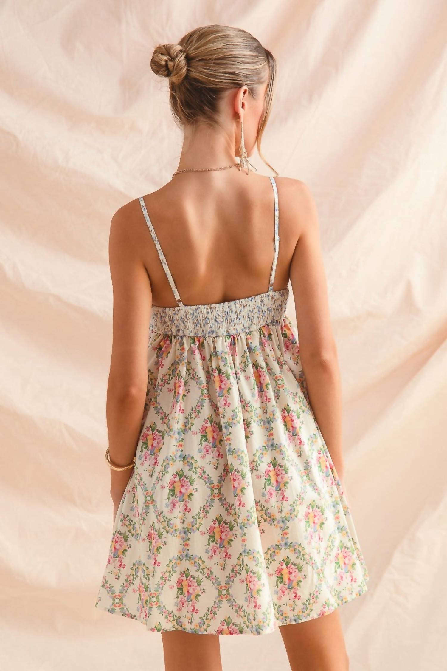 So Me - Mixed Floral Print Mini Dress