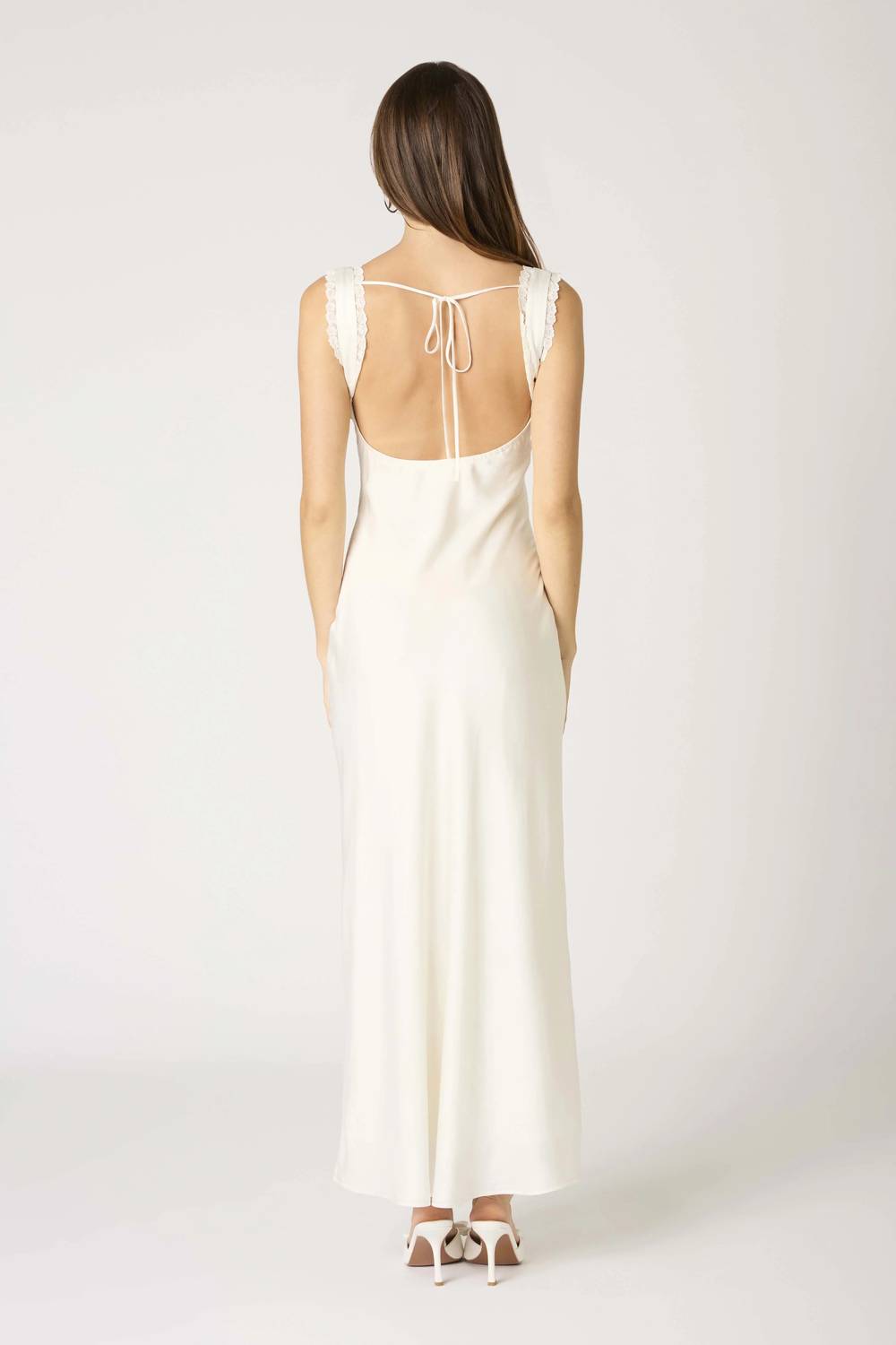 Cotton Candy La - Gardenia Milk Maid Lace Trim Slip Dress
