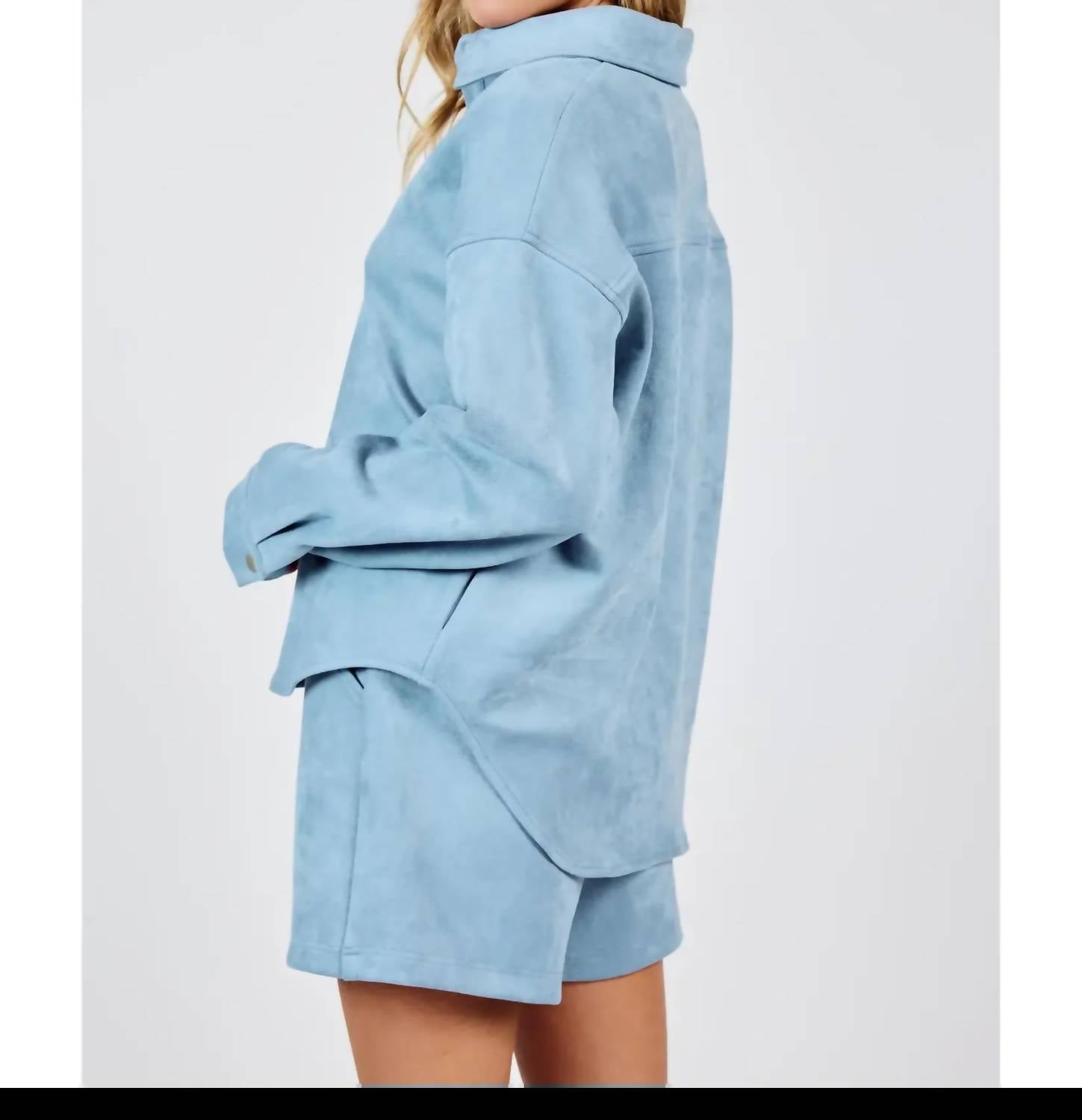 Sadie & Sage - Align Faux Suede Shacket