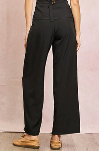 Illa Illa Bianca Wide Leg Pant in black - women's pants - detail view