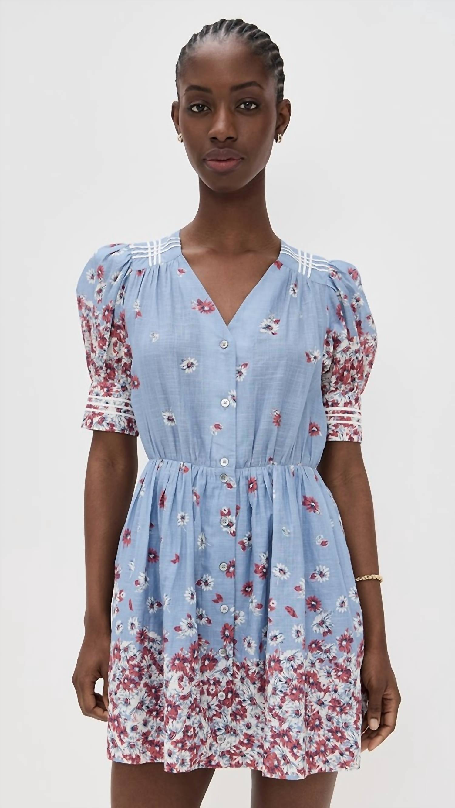 Sea - Whitney Print Puff Mini Dress