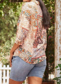 Paparazzi - Voile Print Button Front Shirt