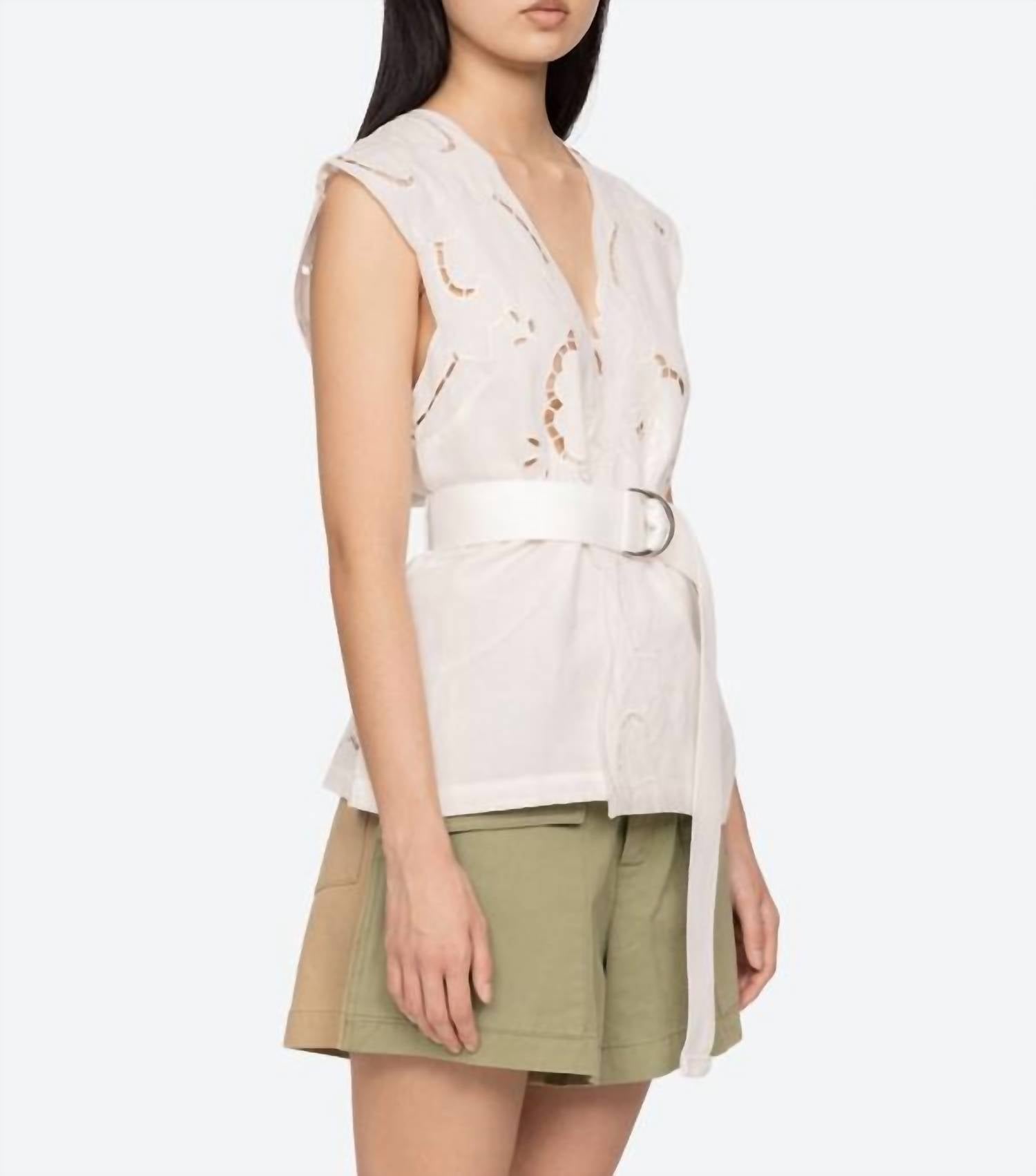 Sea - Dahlia Sleeveless Eyelet Vest