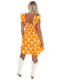 Stewart Simmons - University Of Tennessee Poplin Smocked Mini Dress