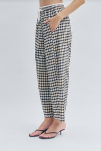 Maude Club - Ari Sand Gingham Pants