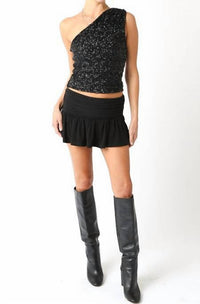 Olivaceous - Mia One Shoulder Sequin