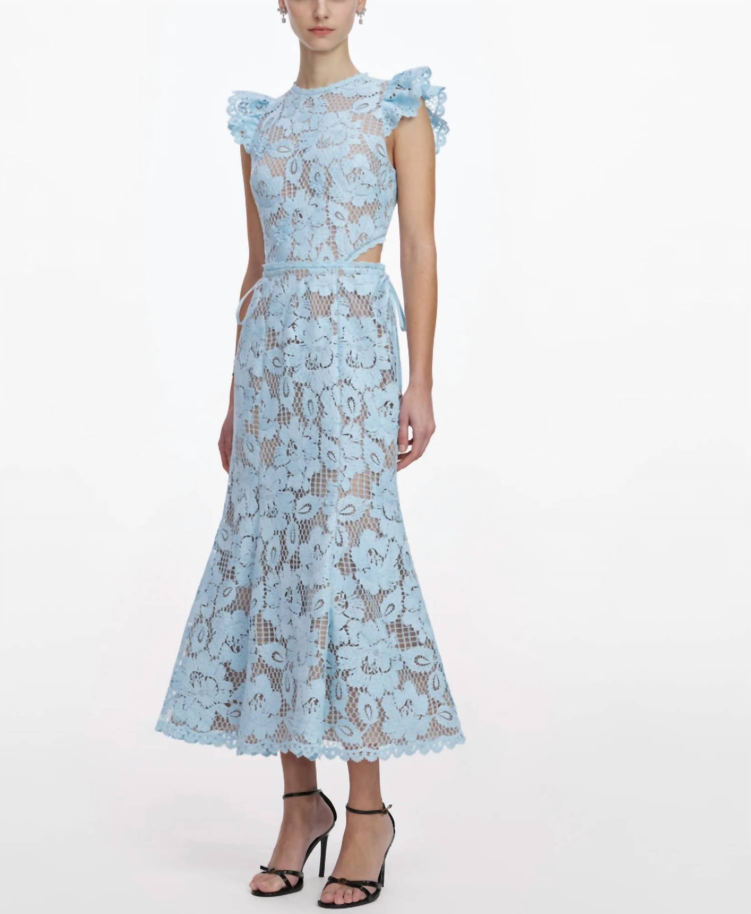 Self-Portrait - Crochet Lace Midi Dress