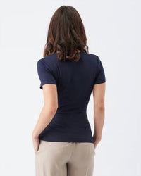 Ripe Luxe Knit Embrace Nursing Tee in navy - women's t-shirt - detail view
