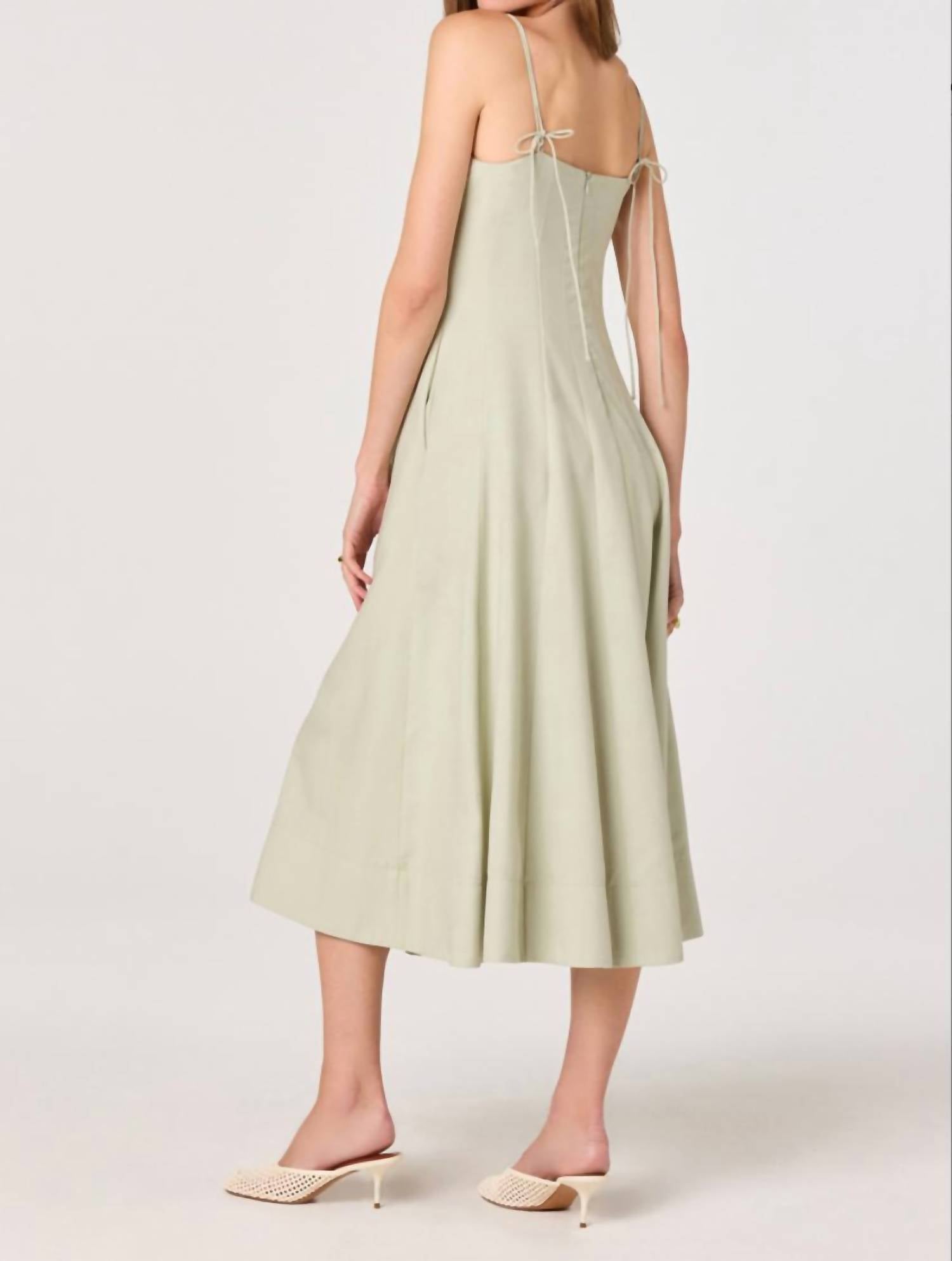 Astr - Women's Trisha Square Neck Midi Dress