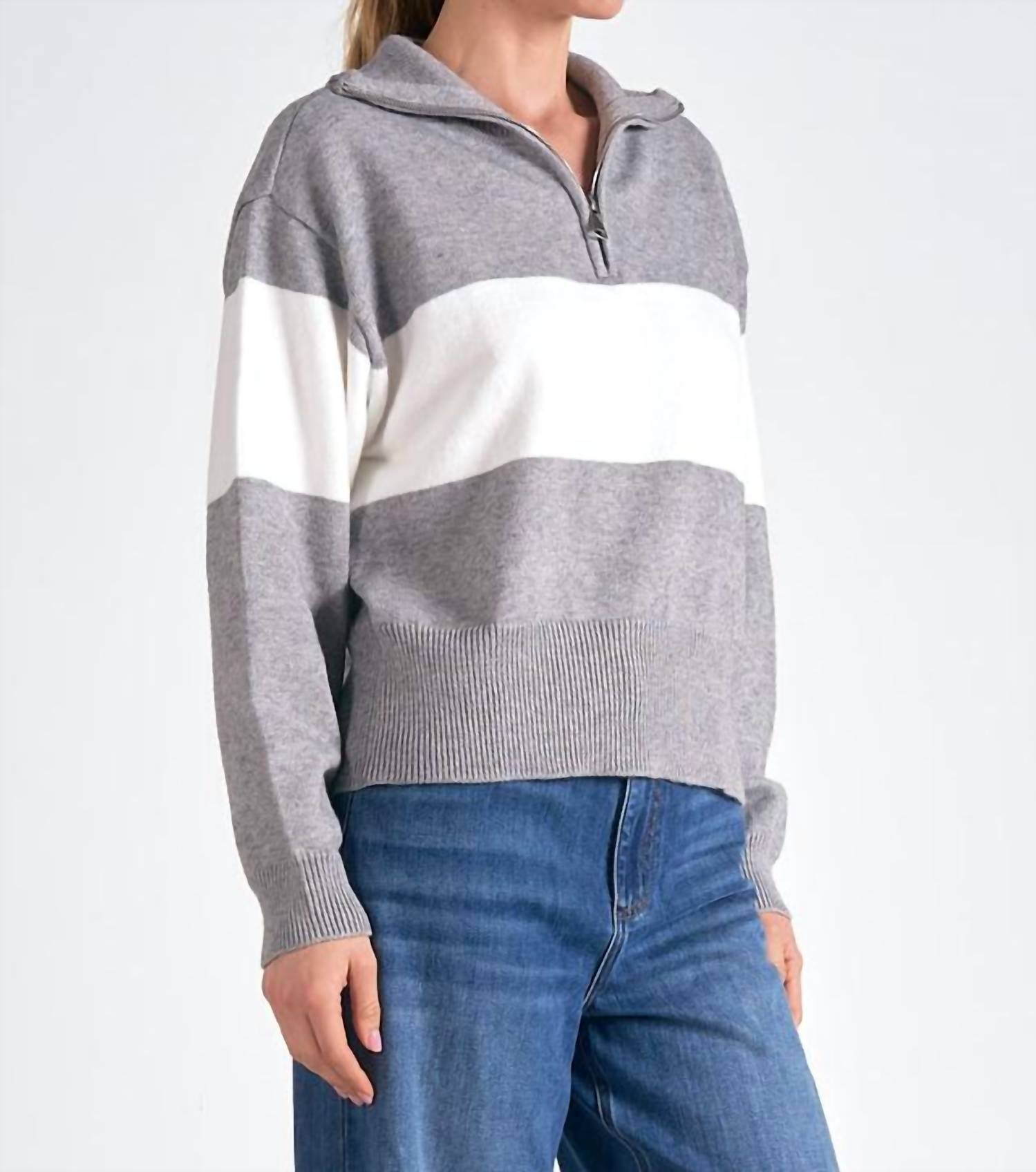 Elan - Suki Half Zip Sweater