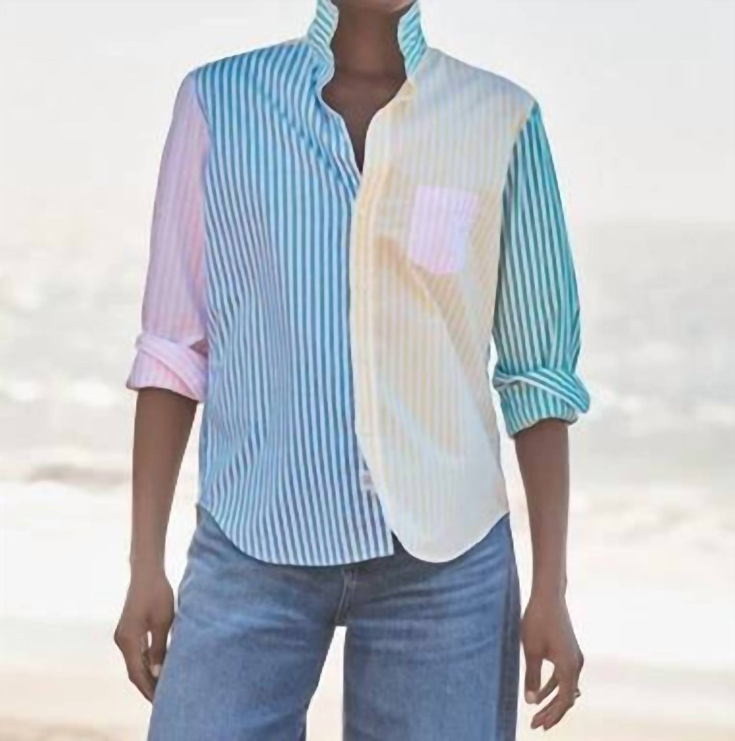 Frank & Eileen - Eileen Button Up Top