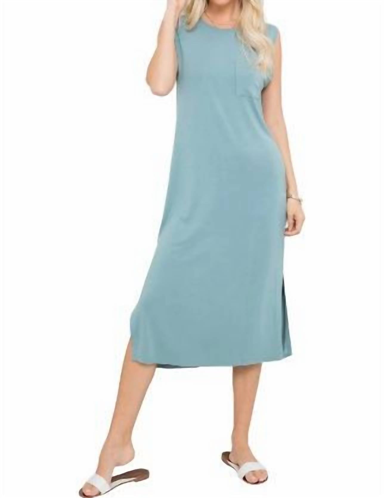 Sweet Lovely By Jen - Casual Knit Jersey Mid Length Dress - Plus