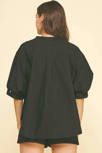 Pinch - Mixed Media Blouse