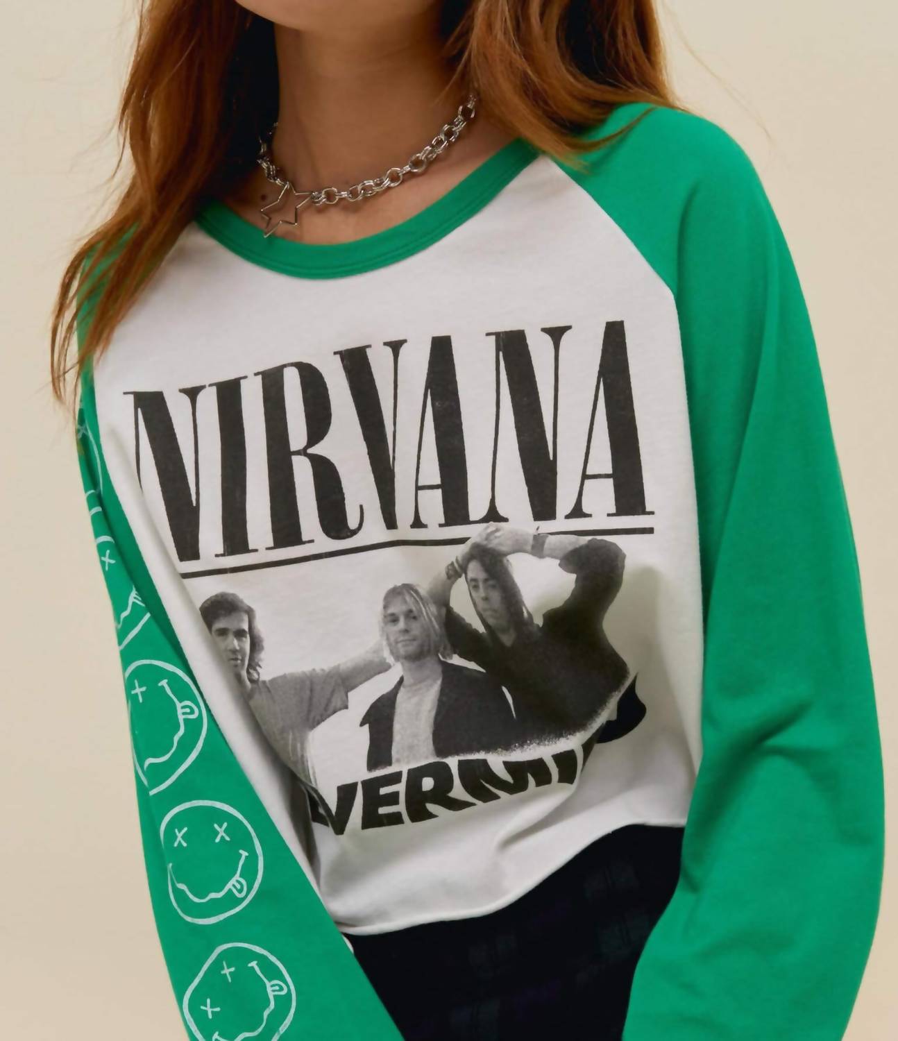 Daydreamer - Nirvana Nevermind Crop Long Sleeve Tee