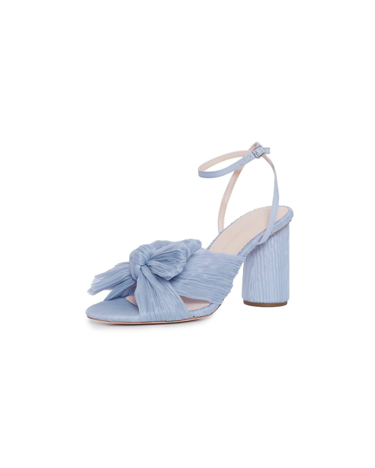 Loeffler Randall Women's Camellia Pleated Bow Heel in blue - women's heels