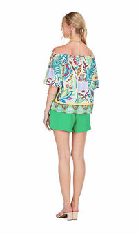 Jade - Button Front Off Shoulder Top