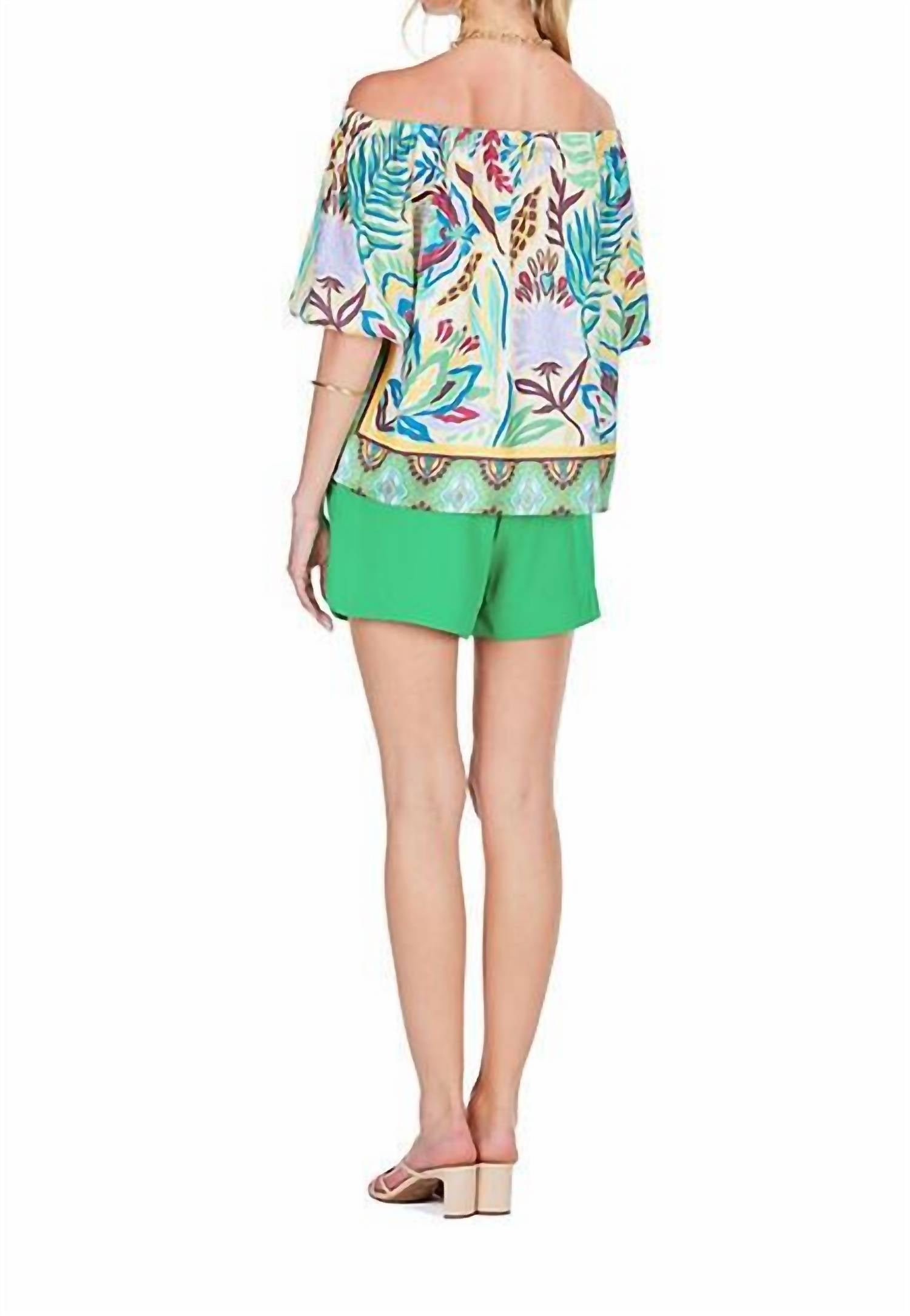 Jade - Button Front Off Shoulder Top