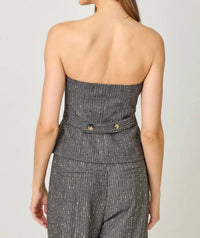 Mystree - Sparkle Pinstripe Tube Top
