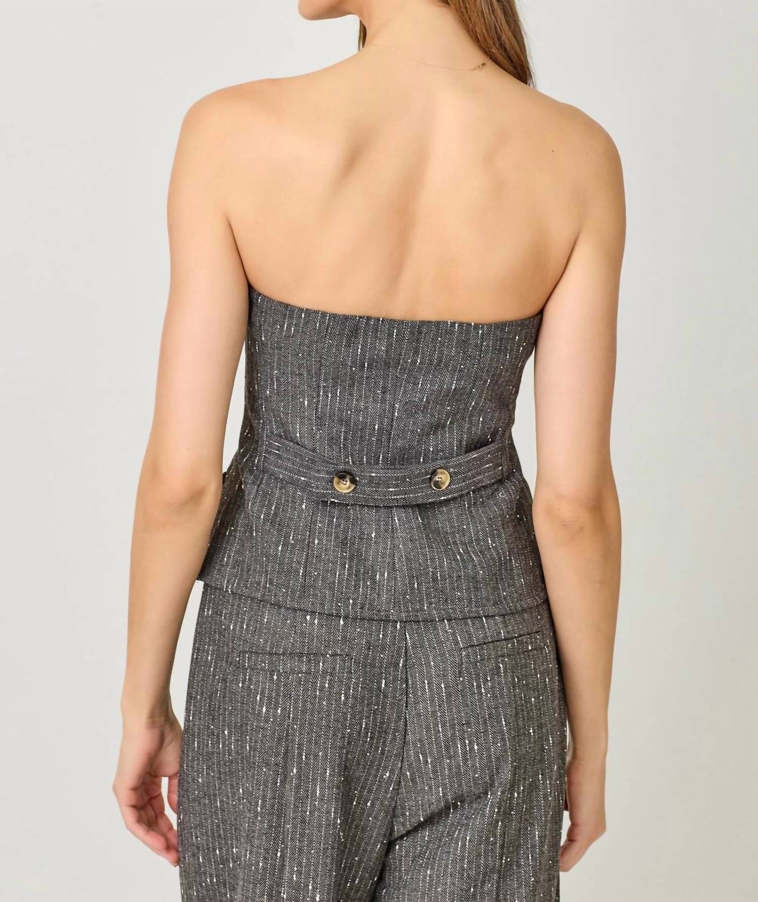 Mystree - Sparkle Pinstripe Tube Top