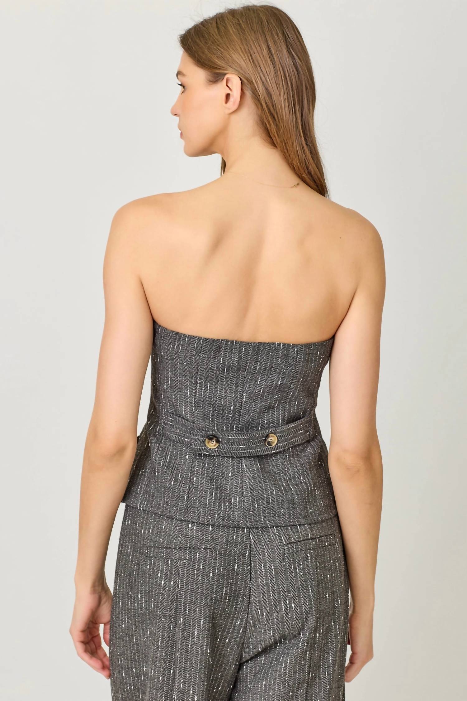 Mystree - Sparkle Pinstripe Tube Top