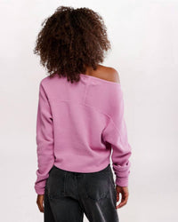 Free People Jess One-shoulder Top in orchid combo - women's blouse - detail view