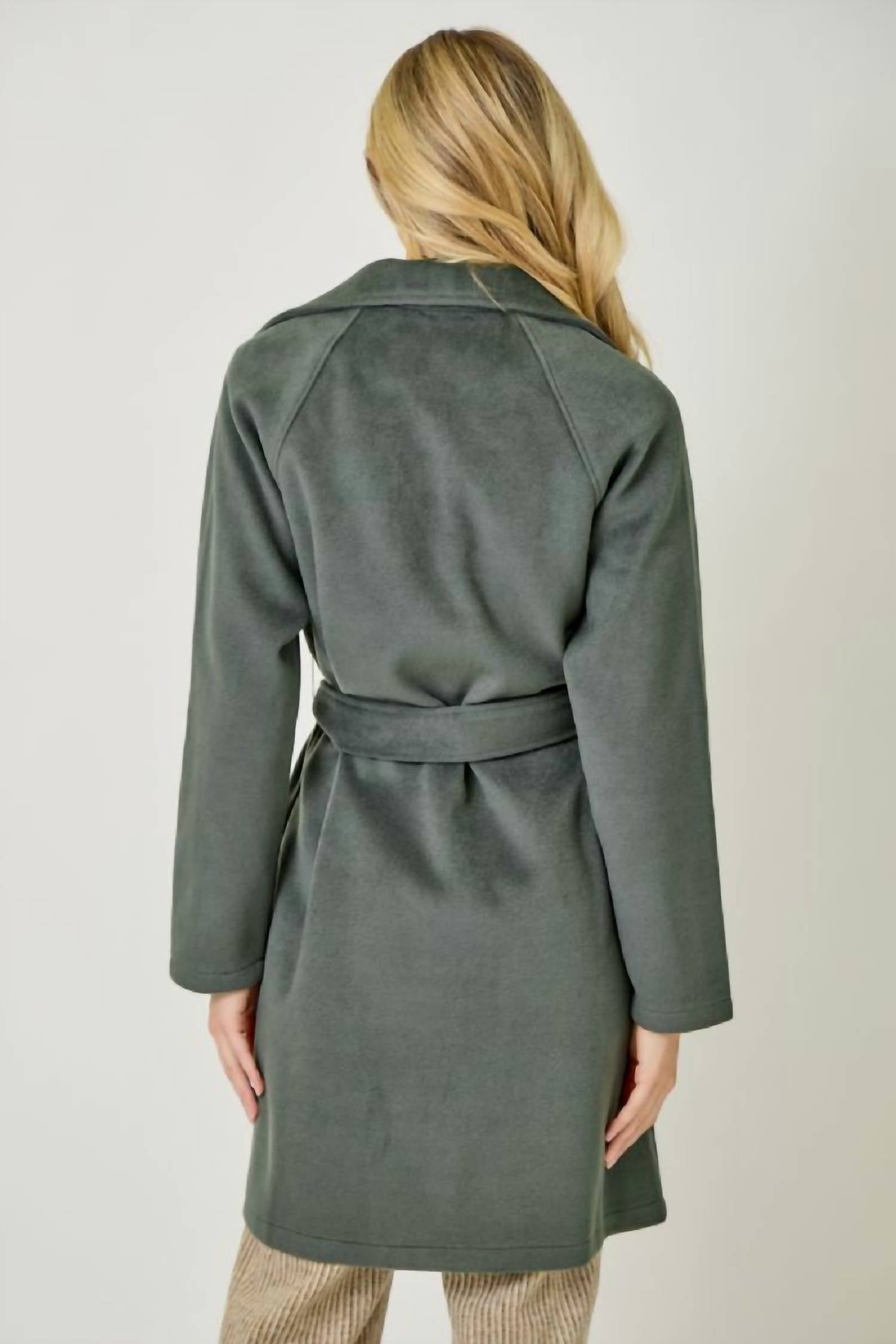 Mystree - Lapel Collar Robe Coat