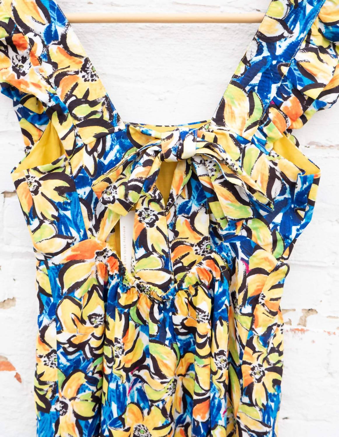 Skies Are Blue - Tiered And Tyed For Spring Midi Dress