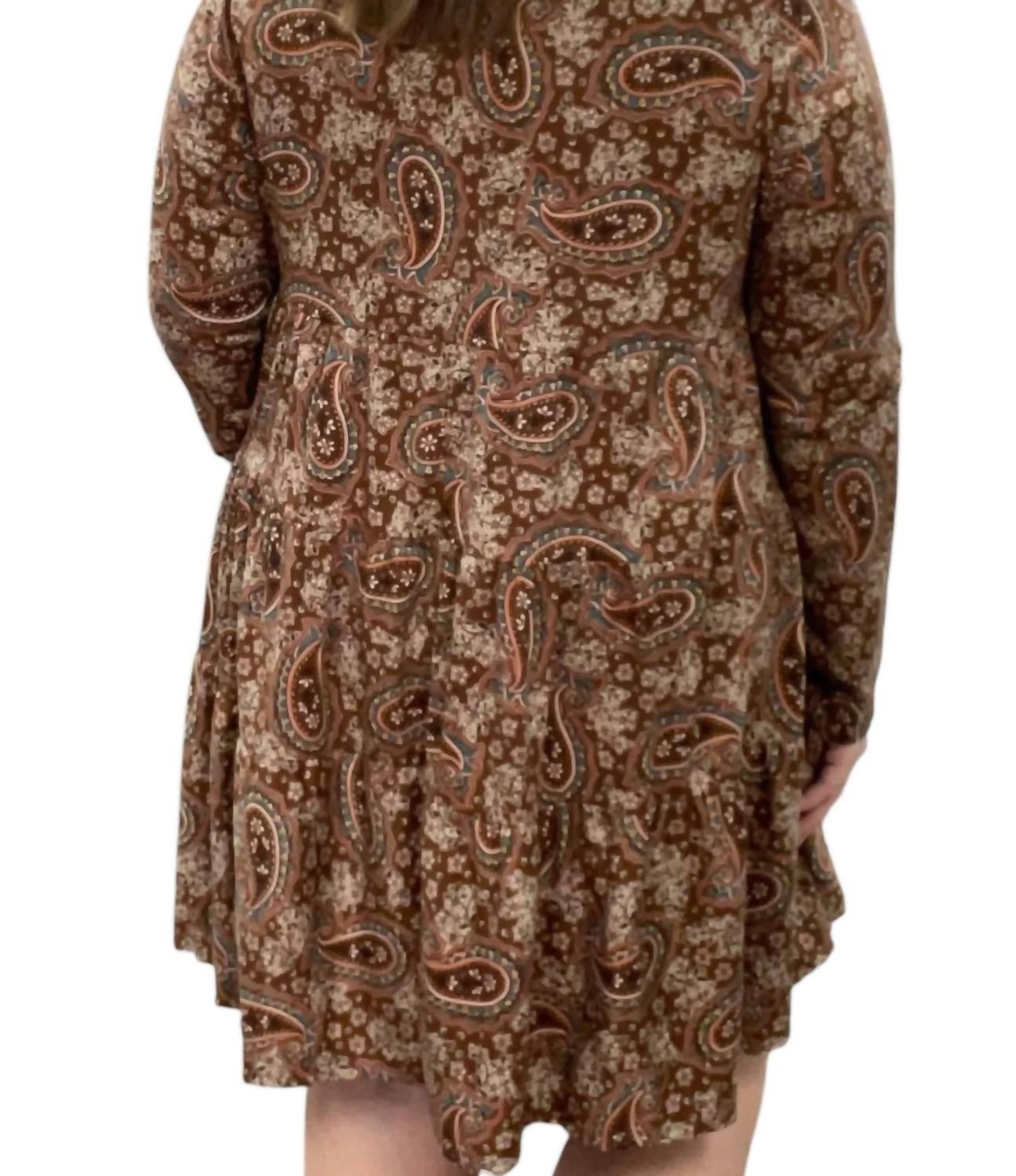 Jade By Jane - Paisley Long Sleeve Dress