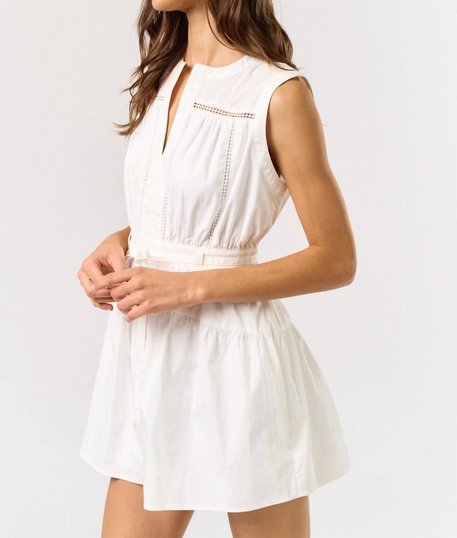 Lalavon - Sleeveless Front Tie Romper