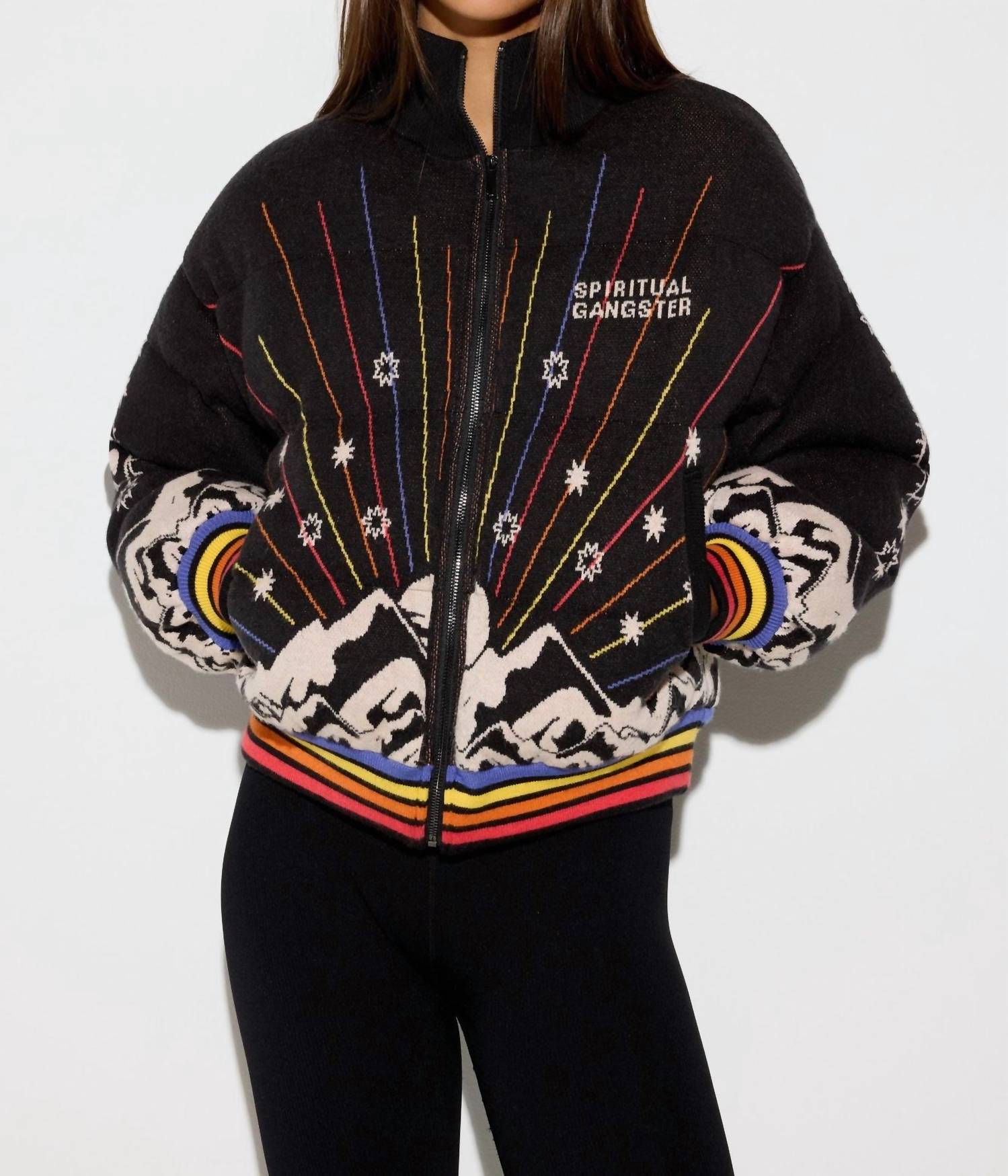 Spiritual Gangster - Namaski Rays Rumi Puffer Jacket